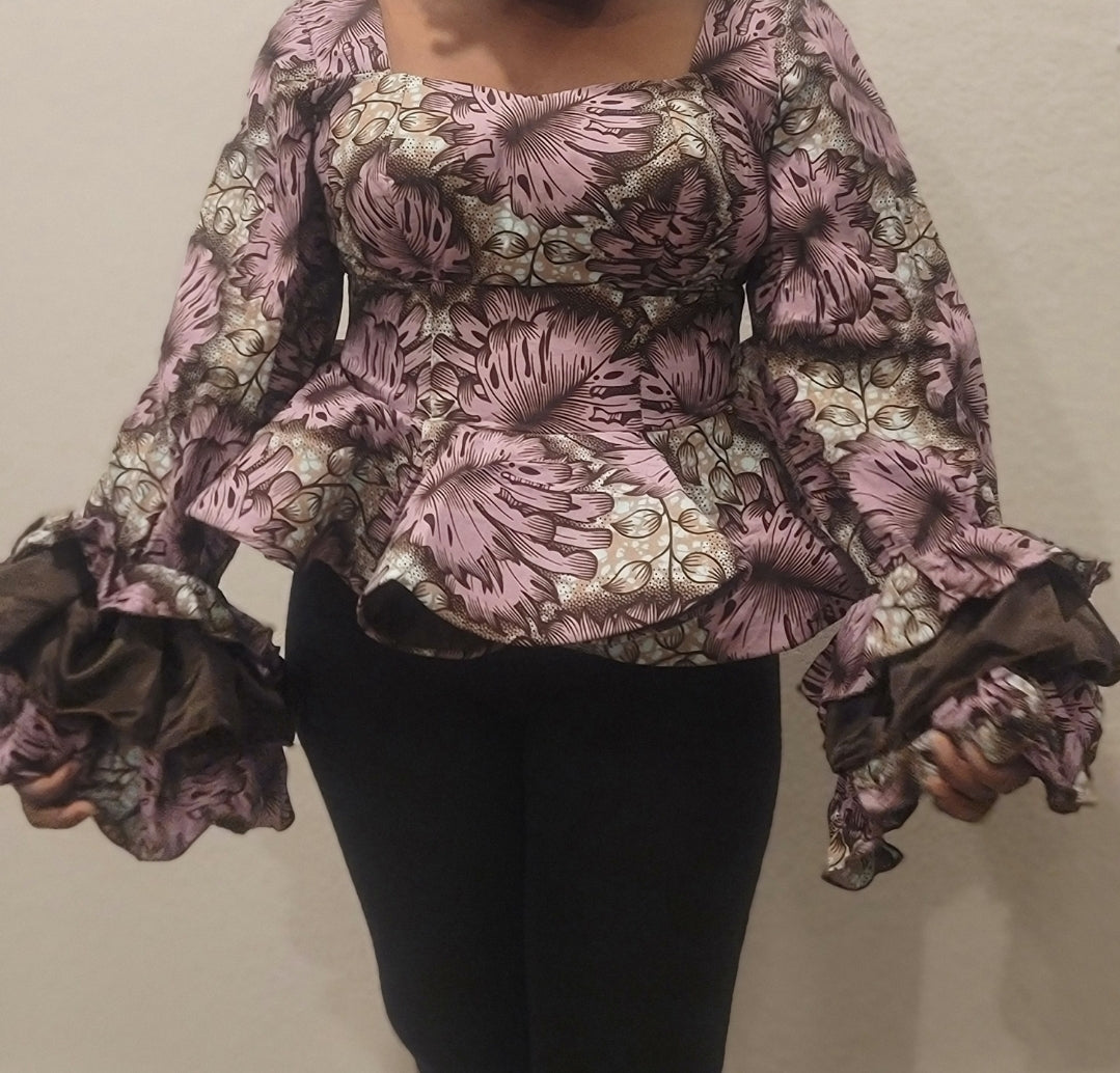 ANKARA PEPLON BLOUSE WITH PANT